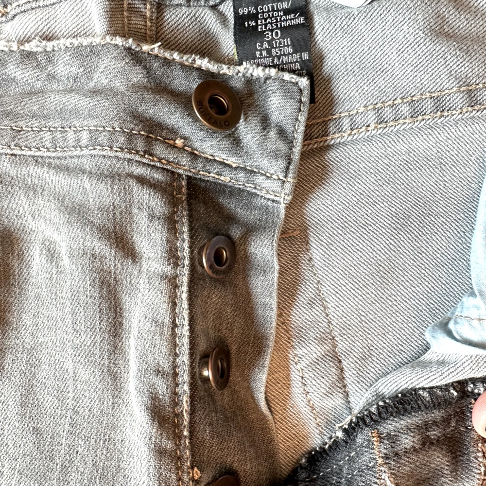 30” Light Grey Buffalo Slim fit boot cut Jeans